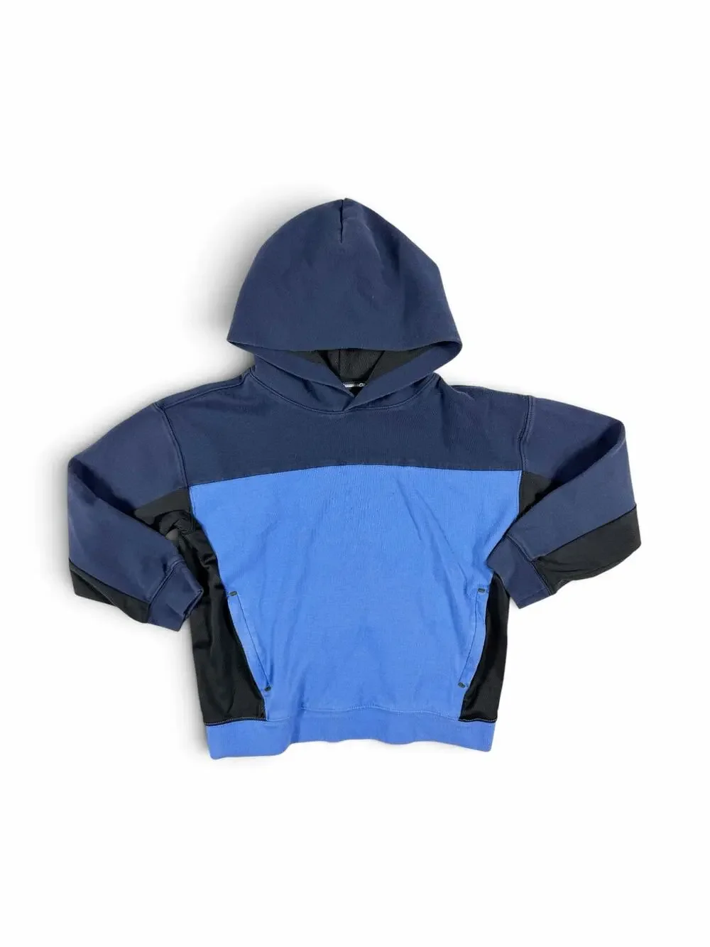 Gap Kids Colorblock Pullover Hoodie Blue Black Performance Size 8-9 year